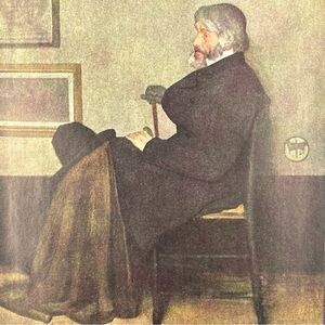 James Abbott McNeill Whistler Portrait Thomas Carlyle Original Vintage Art Print
